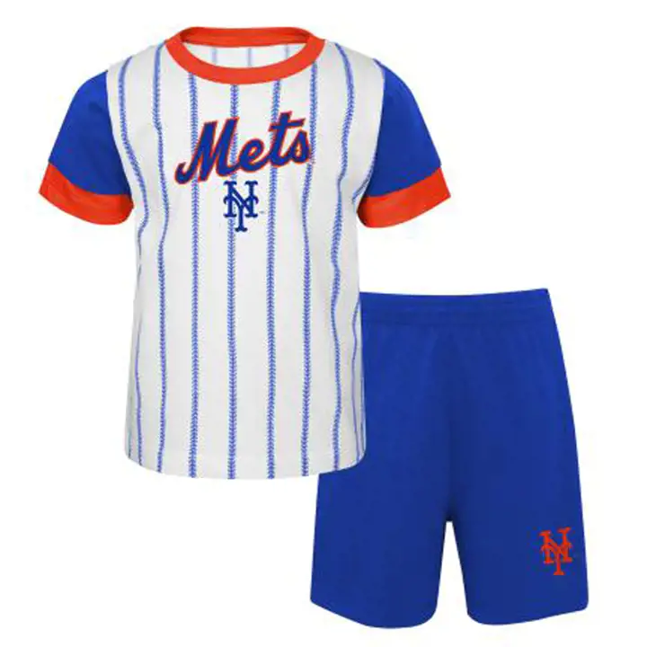 Ensemble maillot et short New York Mets MLB pour joueurs de champ intérieur 22 rbl