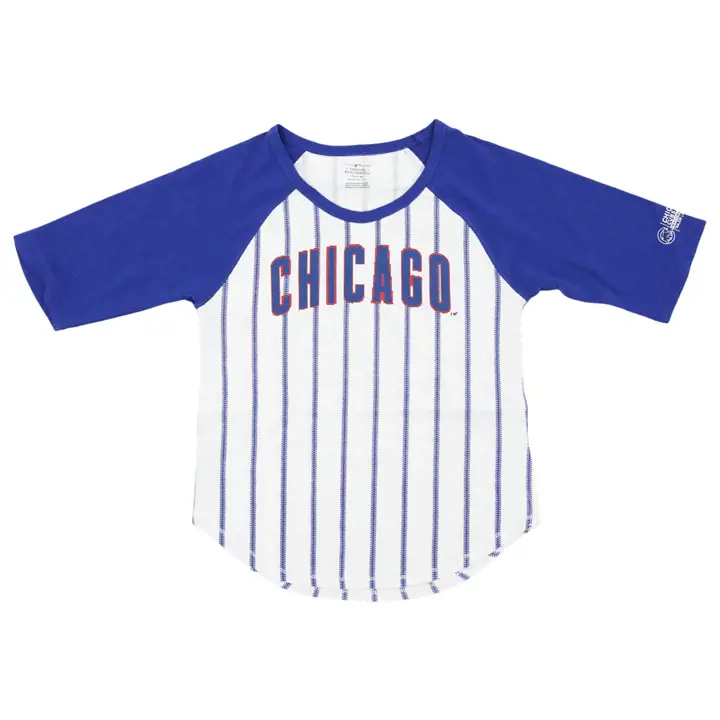 Chicago Cubs MLB Filles Rayé Raglan 22 blc/rbl