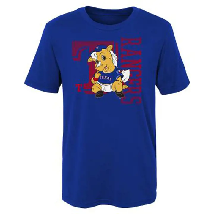 T-shirt bébé mascotte des Rangers du Texas MLB 20 rbl