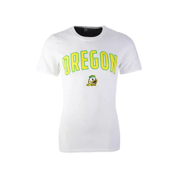 T-shirt blanc à logo mi-taille des Oregon Ducks 2F NCAA
