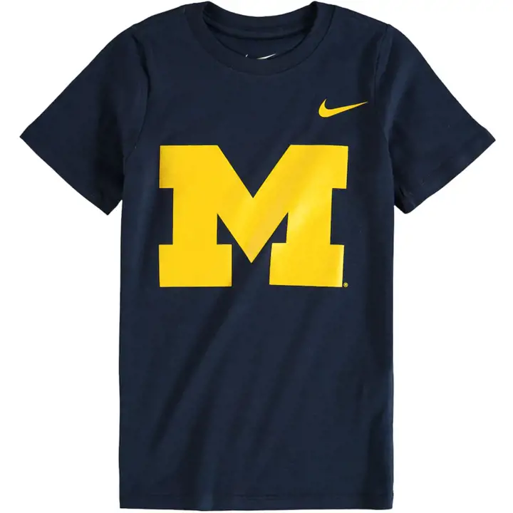 T-shirt Enfant Michigan Wolverines NCAA Grand Logo BLEU MARINE