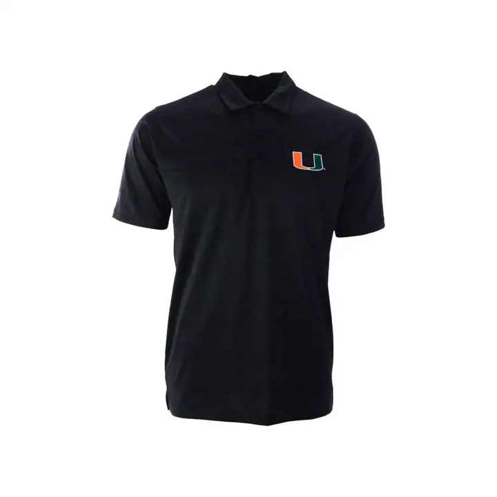 Polo Miami Hurricanes NCAA Compass NOIR