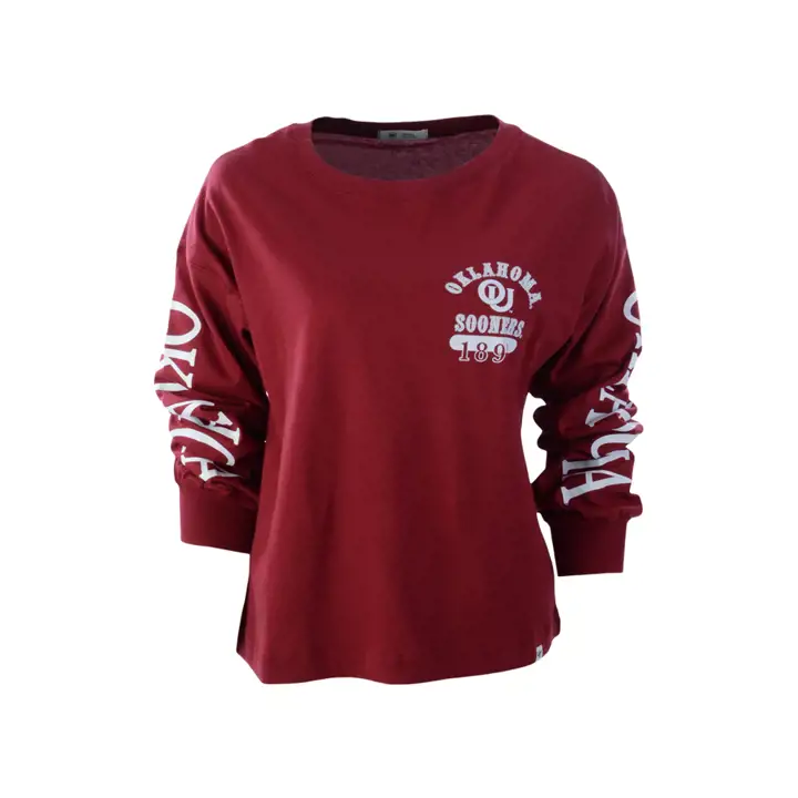 T-shirt manches longues Oklahoma Sooners NCAA Femme Callie Marlow CRIM