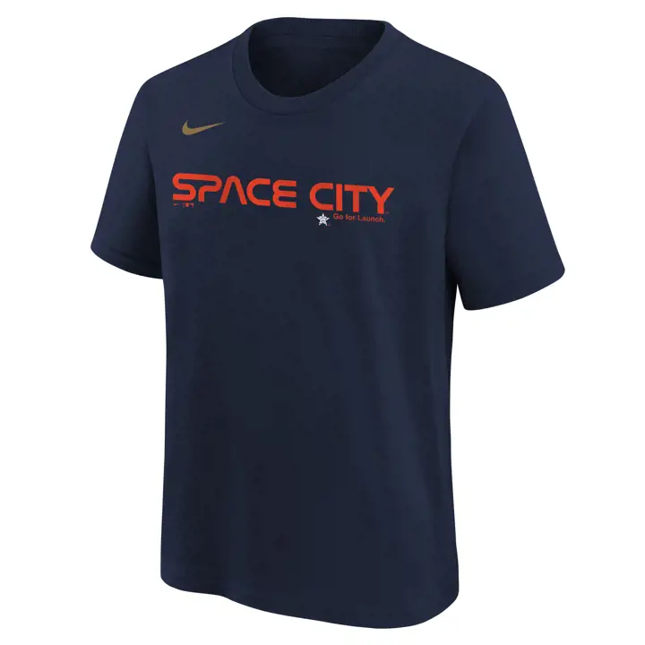 T-shirt marine Wordmark City Connect MLB des Astros de Houston pour jeune