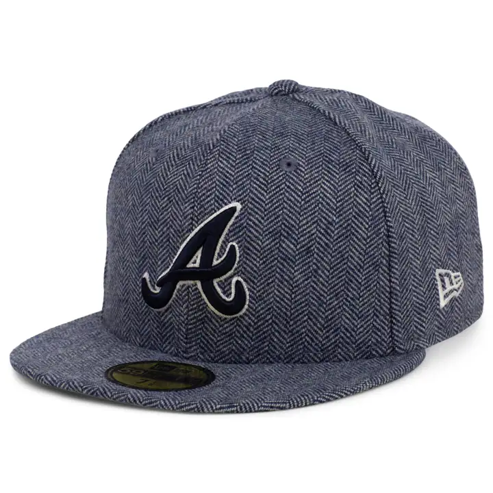 ATLANTA BRAVES MLB TWEED 59FIFTY NAVY