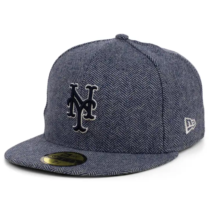 Casquette 59FIFTY MLB NEW YORK METS TWEED marine