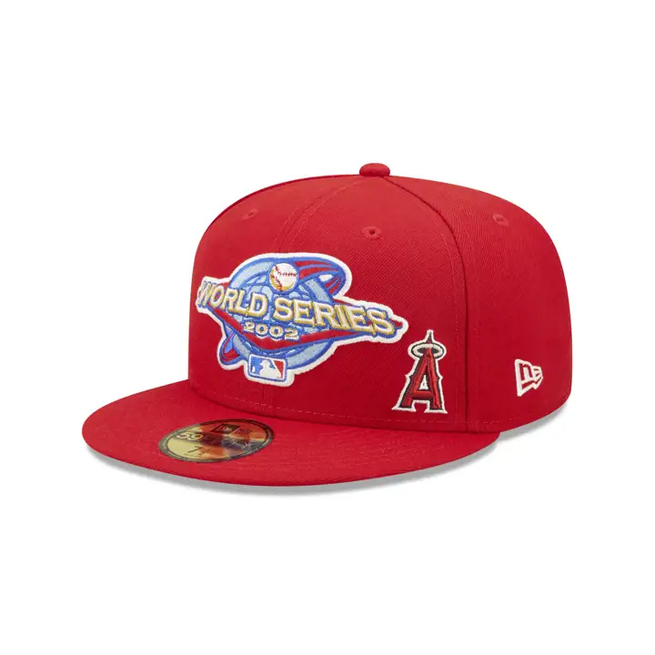 CASQUETTE 59FIFTY MLB FLAWLESS ANAHEIM ANGELS WS 2002 ROUGE