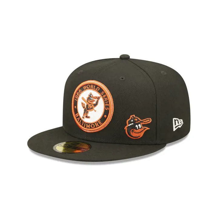 BALTIMORE ORIOLES MLB PATCHED FLAWLESS 59FIFTY SCM 1966 NOIR