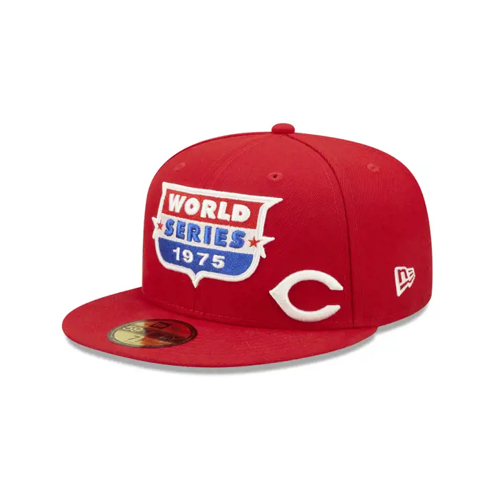 CINCINNATI REDS MLB PATCHED FLAWLESS 59FIFTY WS 1975 ROUGE