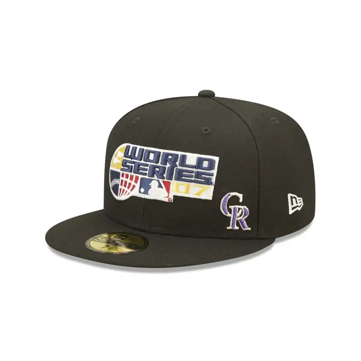 COLORADO ROCKIES MLB PATCHED FLAWLESS 59FIFTY SDC 2007 NOIR