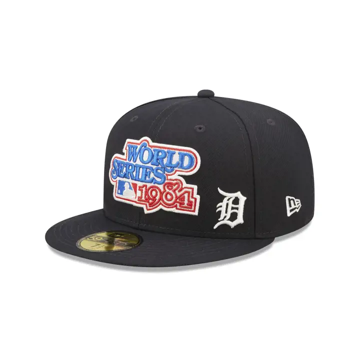 DETROIT TIGERS MLB PATCHED FLAWLESS 59FIFTY WS 1984 NAVY