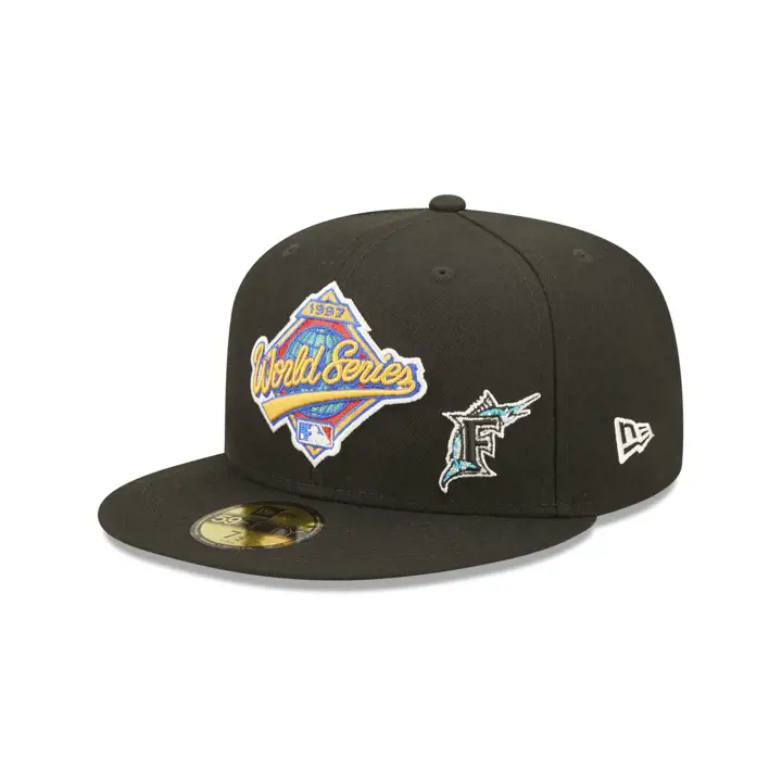 FLORIDA MARLINS MLB PATCHED FLAWLESS 59FIFTY WS 1997 NOIR