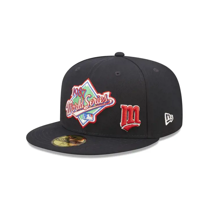 CASQUETTE 59FIFTY FLAWLESS DES MINNESOTA TWINS AVEC PATCH MLB WS 1987 BLEU MARINE
