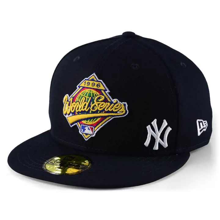 NEW YORK YANKEES ÉCUSSON MLB FLAWLESS 59FIFTY SÉRIE MONDIALE 1996 BLEU MARINE