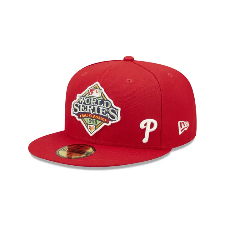 PHILADELPHIA PHILLIES MLB PATCHED FLAWLESS 59FIFTY WS 2008 R