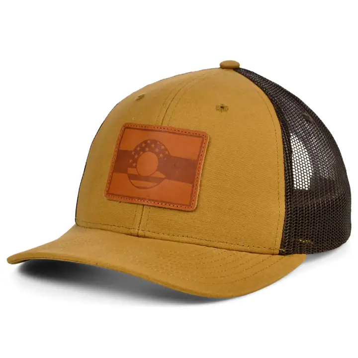 COLORADO TN Toile Cuir USA Remplir Trucker TAN