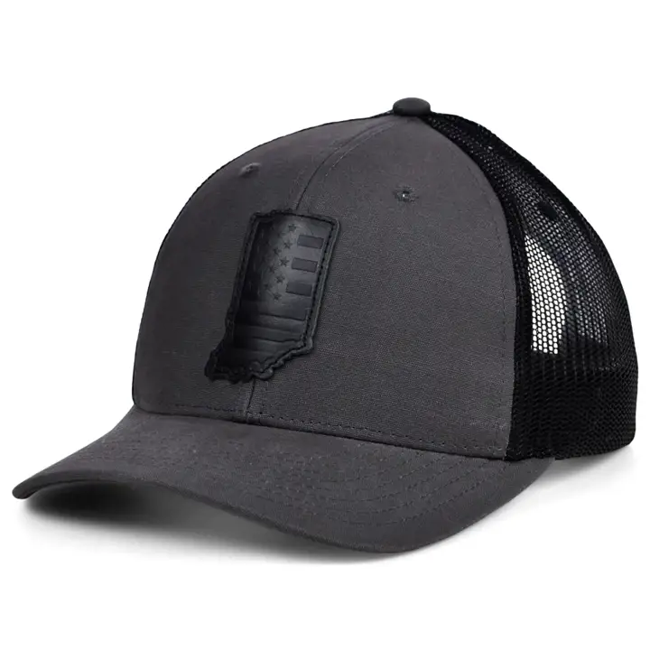 INDIANA GY Toile Cuir USA Trucker GRY