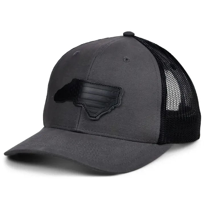 NORTH CAROLINA GY Toile Cuir USA Remplir Casquette Trucker GRY