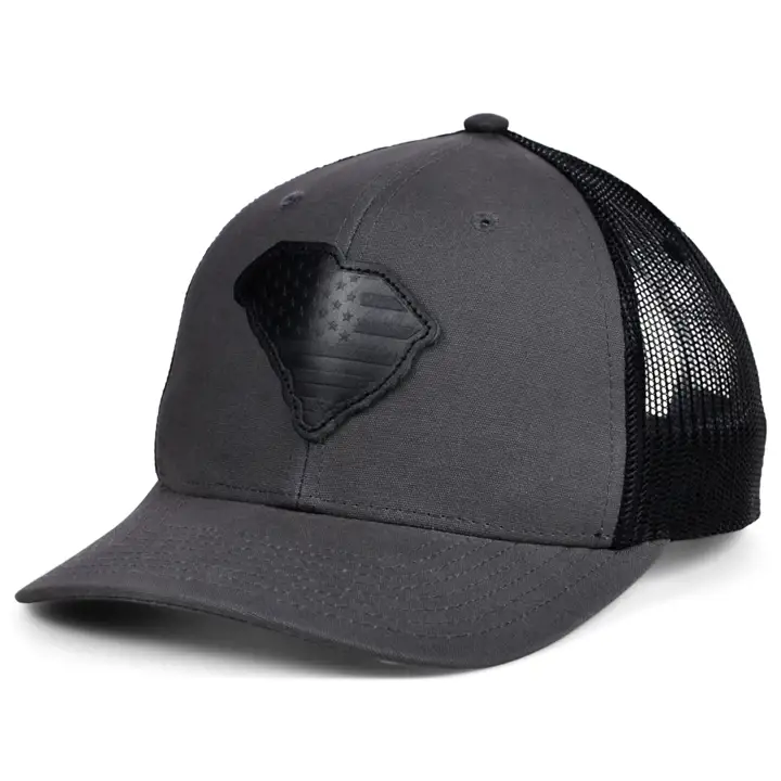 SOUTH CAROLINA GY Toile Cuir USA Remplir Casquette de Routier GRY