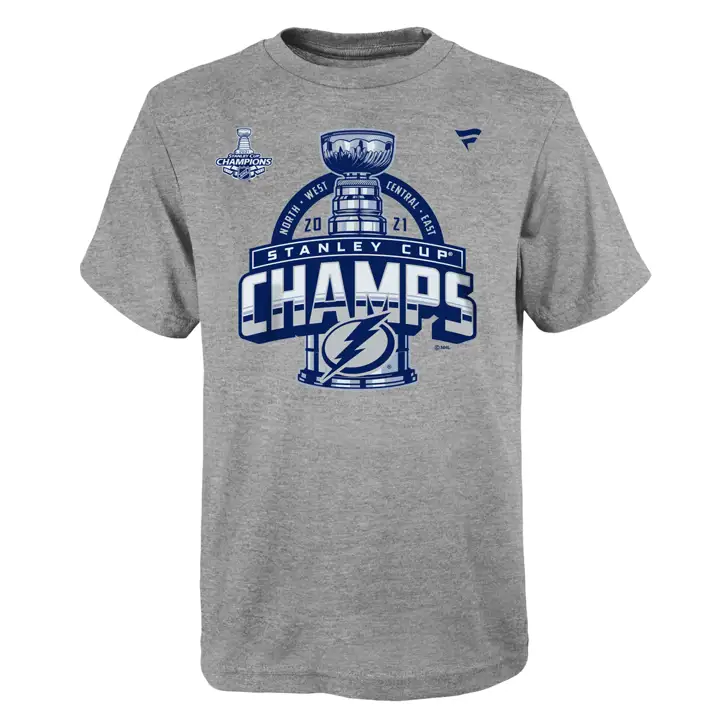T-shirt LR Champions de la Coupe Stanley Jeunesse NHL Tampa Bay Lightning