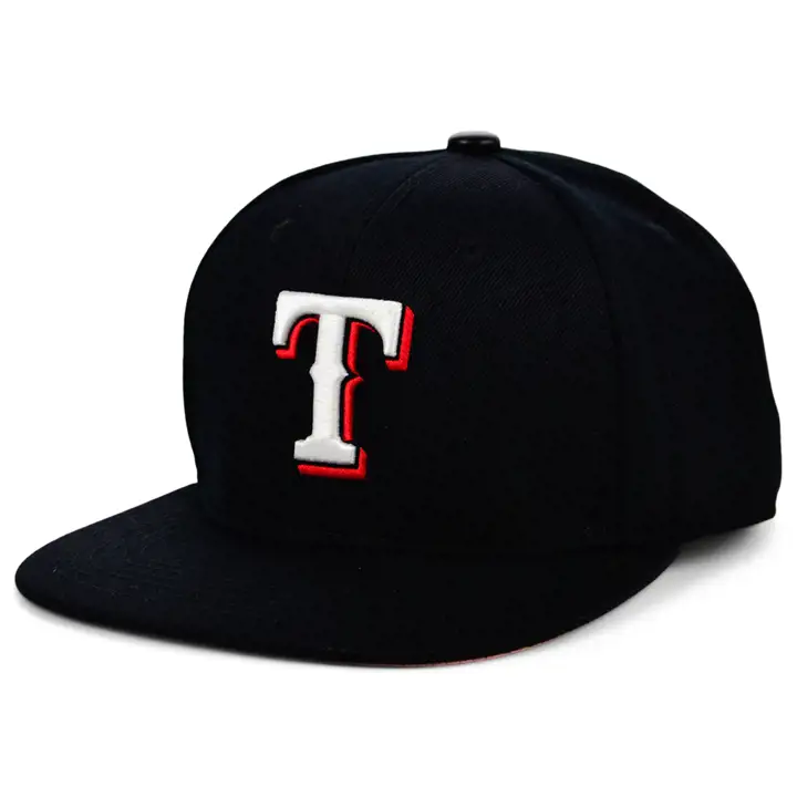 Texas Rangers MLB SWS Visière Plate Noire/Rose