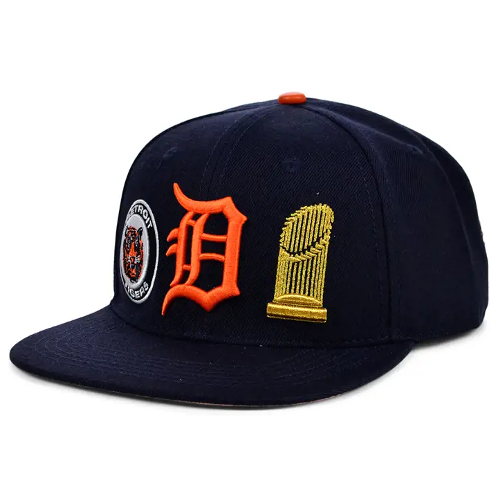 Casquette Detroit Tigers MLB Double Logo Ville Bleu Marine/Rose