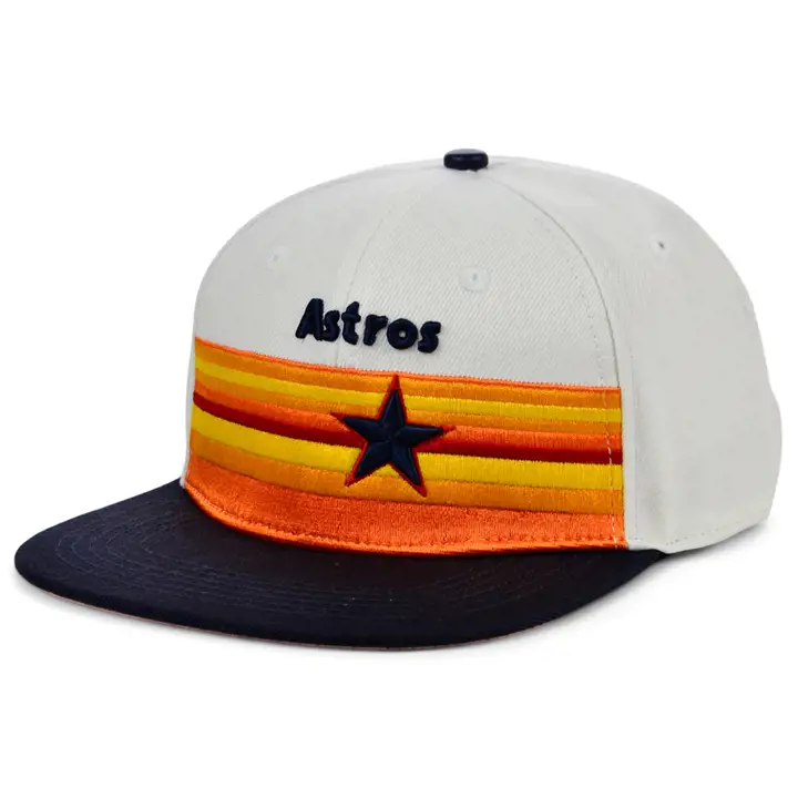 Casquette Snapback Houston Astros MLB Logo Double Ville BLANC/ROSE