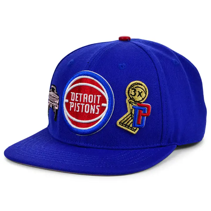 Casquette snapback Detroit Pistons NBA Double City Logo RBL/PNK