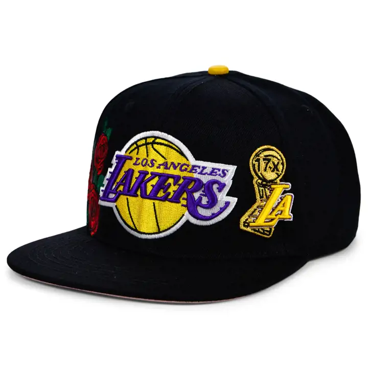 Casquette snapback Los Angeles Lakers NBA Double City Logo BLK/PNK