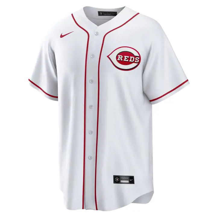 Maillot officiel vierge réplique MLB des Cincinnati Reds, taille 3X, blanc