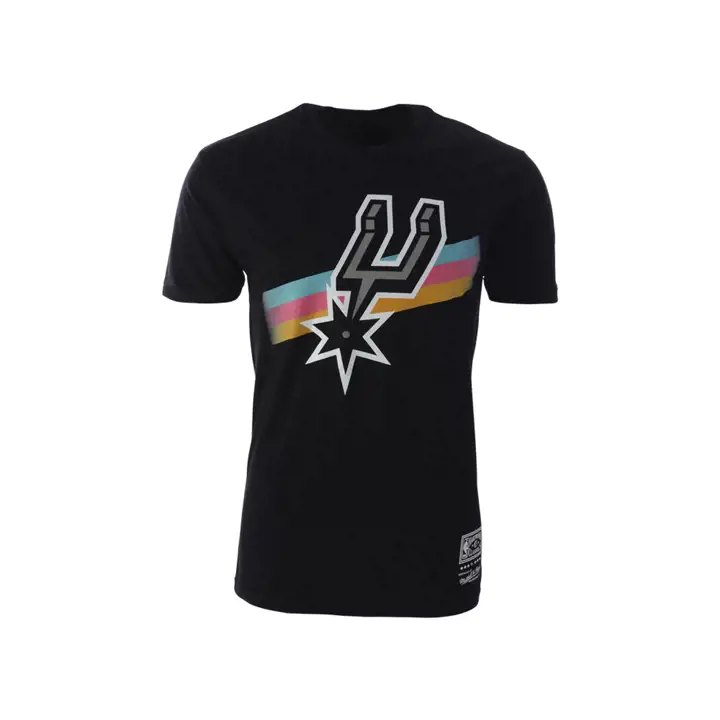 T-shirt à rayures NBA San Antonio Spurs noir