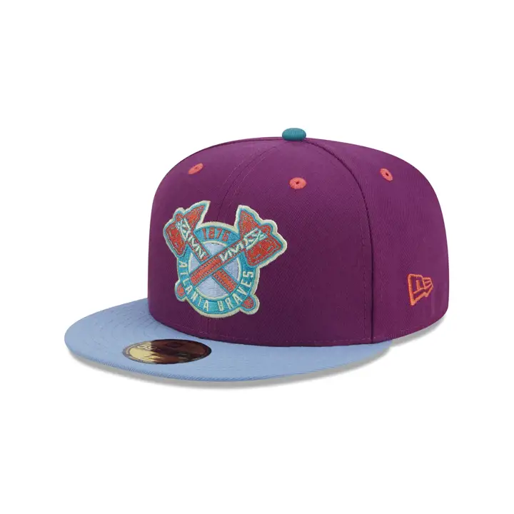BRAVES MLB Main Stage 59FIFTY TURNER FINAL raisin/ciel/rouge