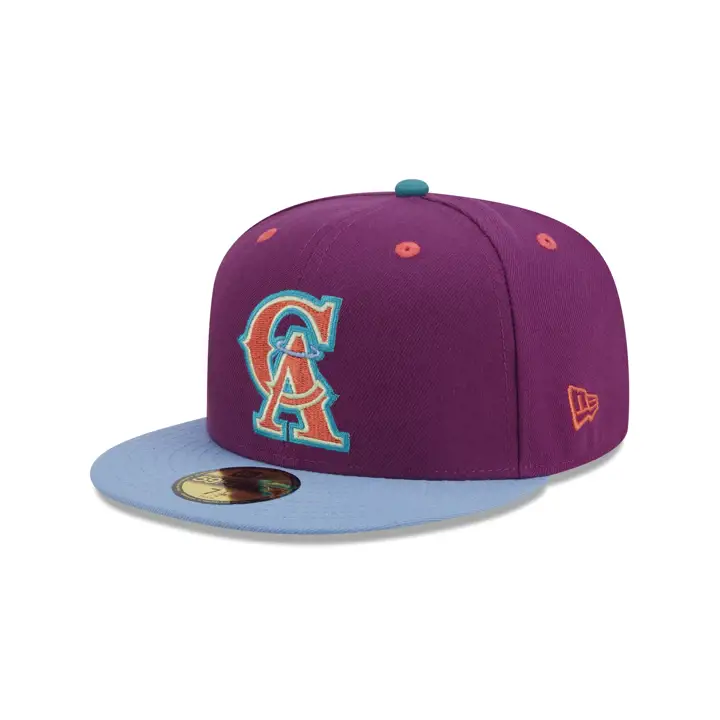 Casquette 59FIFTY MLB Cal Angels Main Stage 25e Anniversaire raisin/bleu ciel/rouge