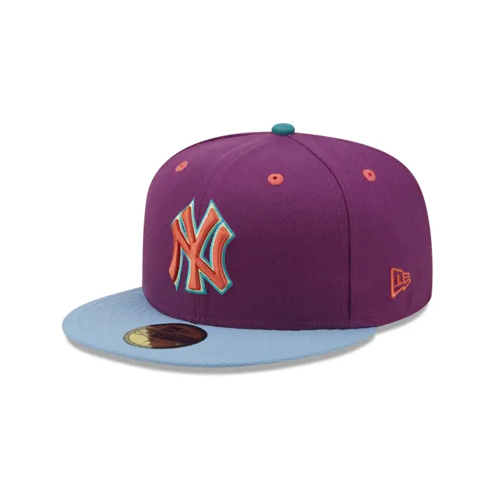 Casquette 59FIFTY MLB Main Stage Yankees WS 2000 raisin/bleu ciel/rouge