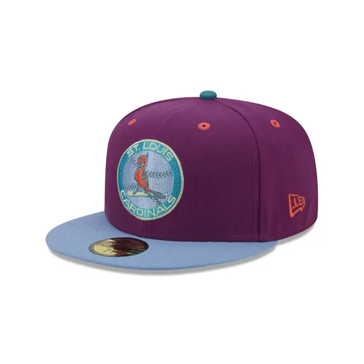Casquette 59FIFTY MLB Main Stage des Cardinals de St. Louis 100e anniversaire raisin/bleu ciel/rouge