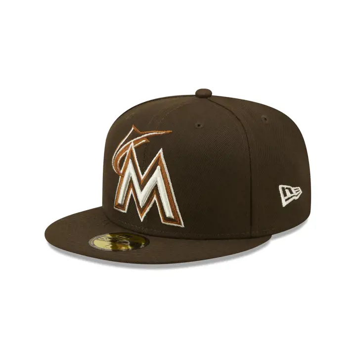 MIAMI MARLINS MLB COULEUR UV 59FIFTY IRISH COFFEE wlnt/silv AS