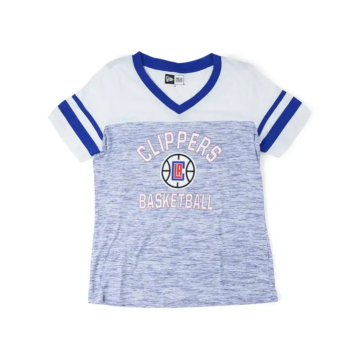 T-shirt à manches rayées en Space Dye pour femme NBA Los Angeles Clippers