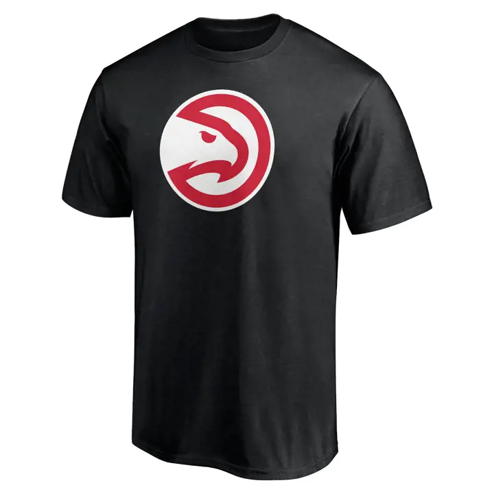 T-shirt noir logo principal NBA des Hawks d'Atlanta