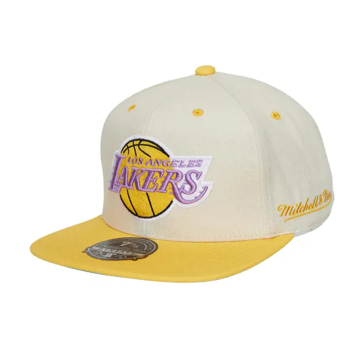 LOS ANGELES LAKERS HWC OFF WHITE CAN'T JUMP FITTED VOILE/gl