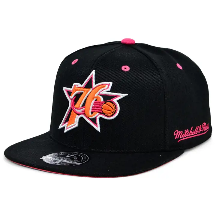 PHILADELPHIA 76ERS HWC FLORIDA SUNSET FITTED blk