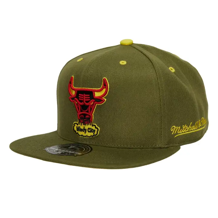 CHICAGO BULLS HWC DUSTY OLIVE FITTED olv