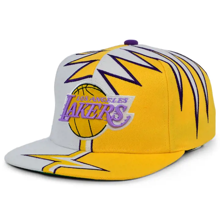 Casquette Snapback NBA Shockwave des Los Angeles Lakers, jaune/blanc/vert