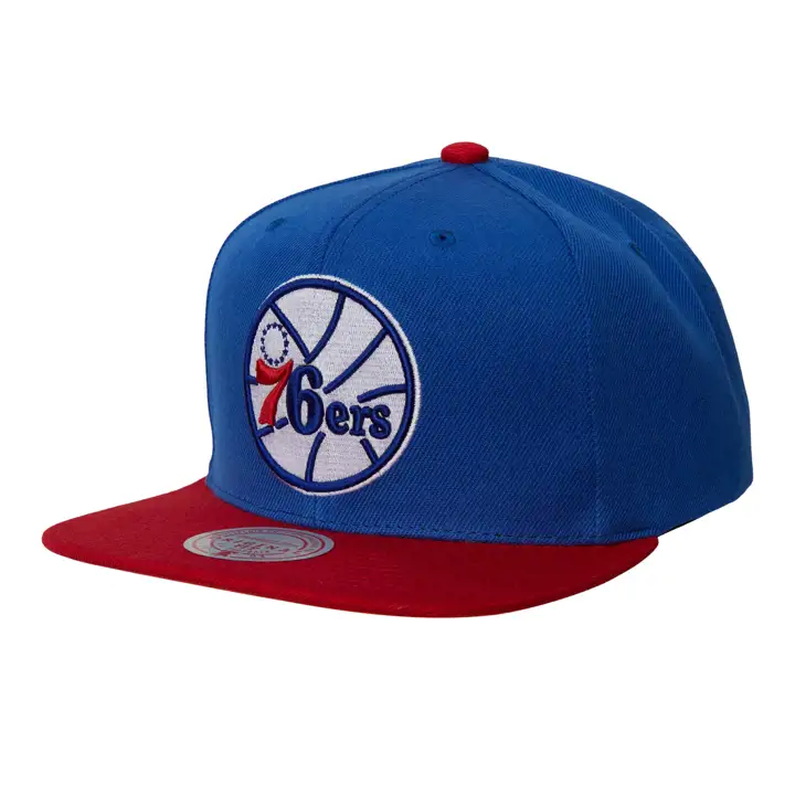 Casquette Snapback 2 tons Philadelphia 76ers NBA DNA Marine/Rouge/Orange