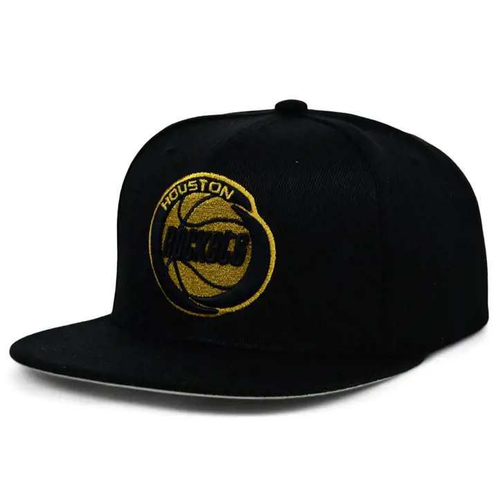 Casquette snapback NBA Houston Rockets noire/or métallique blk/blk/gry