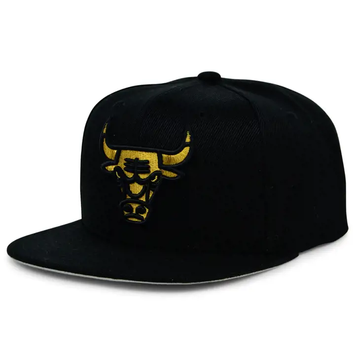Casquette snapback Chicago Bulls NBA noir or métallisé n/n/g