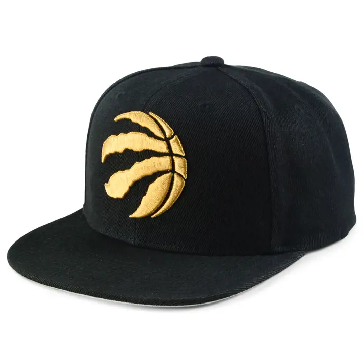 Casquette snapback Toronto Raptors NBA noir or métallique noir/noir/gris