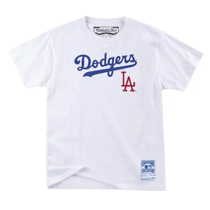 T-shirt DODGERS MLB M&N Coop Tradition blanc