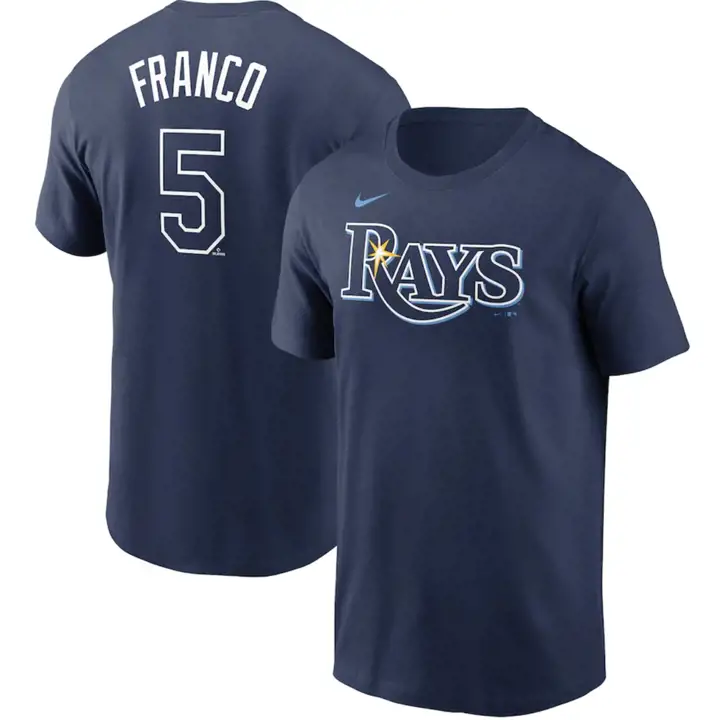 T-shirt RAYS MLB Nike N&N Joueur Wander Franco marine