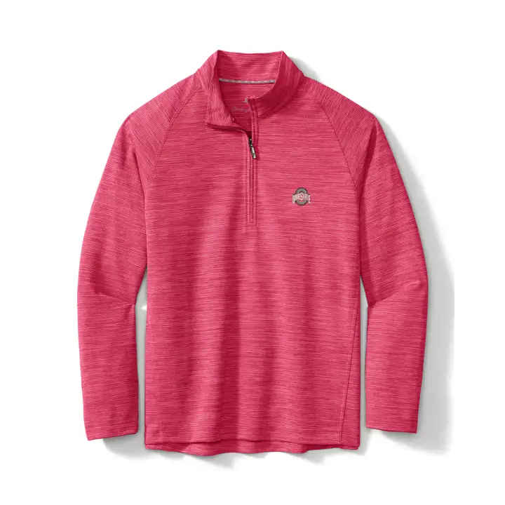 Polaire demi-zippée rouge Ohio State Buckeyes NCAA Play Action