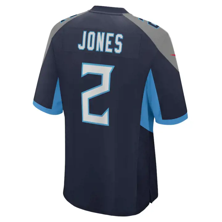 Maillot de match NFL TEN TITANS Julio Jones BLEU MARINE